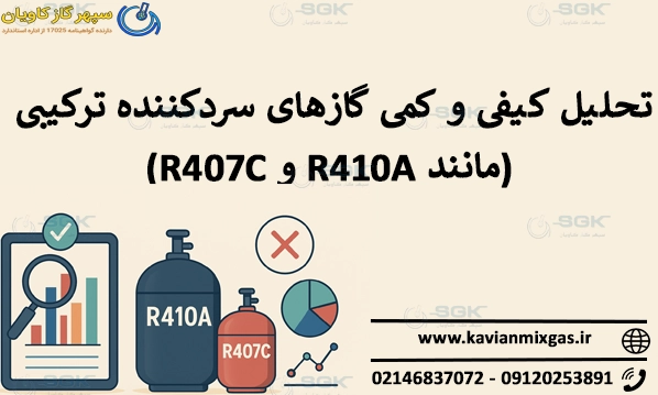 تحلیل کیفی و کمی گازهای سردکننده ترکیبی (مانند R410A و R407C)
